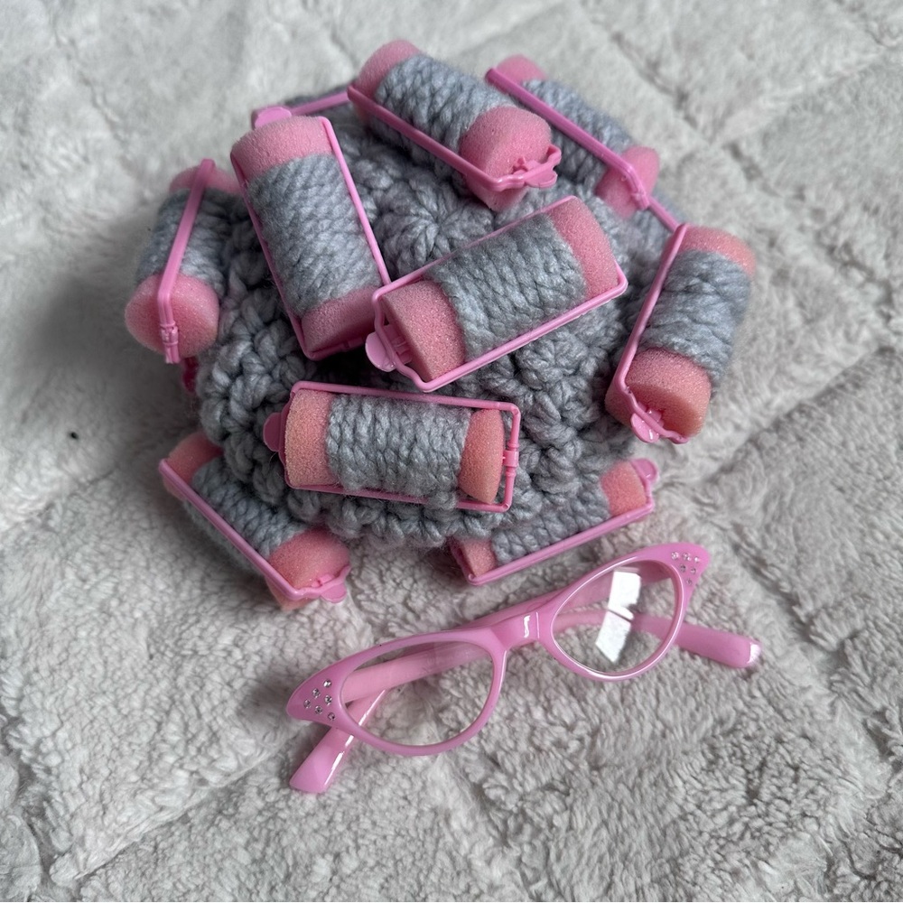 Handmade | Knit Granny Hat and Glasses Costume